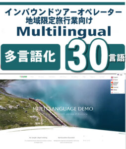 多言語ウェブサイト制作　地域限定旅行業　ツアーオペレーター用